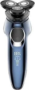 Electric Razor Electric Shavers for Men Dry Wet Waterproof Mens Rotary Facial Shaver Face Shaver Cordless Travel USB Rechargeable with Beard Trimmer LED Display for Shaving Husband Dad