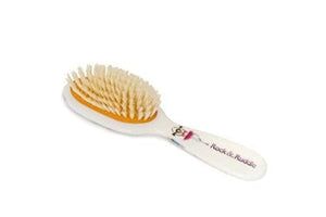 Rock &amp Ruddle Soft White Natural Boar Bristle Hairbrush for Babies and Young Children. Perfect for Fine Hair Detangling and Smoothing. Ballet Dancers Design Small