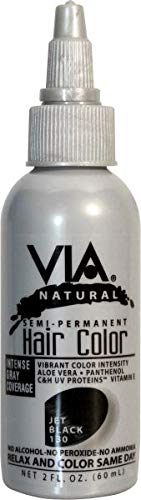 Via Natural Hair Color 130 [Jet Black] (Pack of 6)