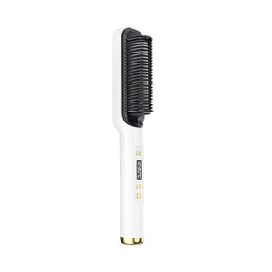 Negative Ion Hair Straightenerbuilt-in combHelp You Solve Frizzy HairPerfect Styler for Home Salon Effects. (white)
