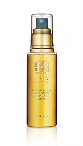 T'zikal Shine Rich Dry Oil Mist - Lightweight Hair Shine Spray and Finishing Oil - Color Safe Sulfate Free and Paraben Free - Best Used for Dry Damaged and Frizzy Strands