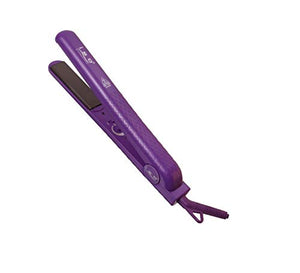 ISO Beauty Full Set w/ 1.25 Hair Straightener Curling Iron Wand and Mini Flat Iron Complete Full Set (Purple)