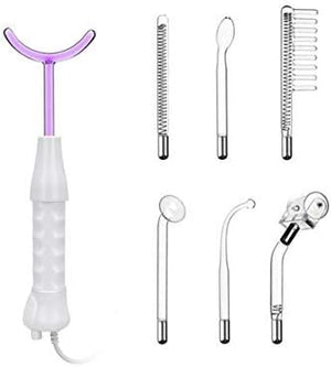 Hi Frequency Facial Care Tool Skin Tonning Device with 7 Electrode Tubes 2 Colors Options Elitzia ETSC640NP (Purple)