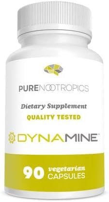 Pure Nootropics - Dynamine (Methylliberine: 179-tetramethyluric Acid) 100 mg Capsules (90) | Increased Energy Focus &amp Alertness | in House &amp Rigorous 3rd Party Testing for Higher Purity &am
