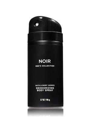 Bath and Body Works Noir Men's Collection 3 Piece Set Includes 3.7 oz Deodorizing Body Spray 8 oz Ultra Shea Body Cream 10 oz 2-IN-1 Hair &amp Body Wash