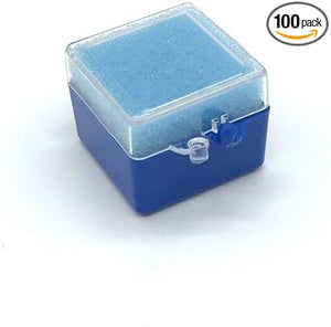 100 Pcs Dental Crown Boxes with Foam Denture Crown Veneer Storage Case for Dental Lab Clinic (small)