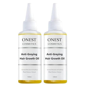 Onest Cosmetics Anti-Greying Hair Growth Oil Onestcosmetics Anti Greying Hair Growth Oil Rosemary Hair Oil Serum Anti Hair Loss Nourishing Serum