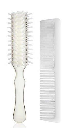 Stanley Home Products Essentials Ladies Hairbrush &amp Comb Set ? Durable Nylon Block &amp Bristles ? Designed for All Hair Types