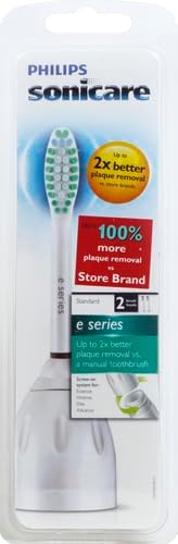Philips Sonicare Genuine E-Series Replacement Toothbrush Heads 2 Brush Heads White HX7022/66