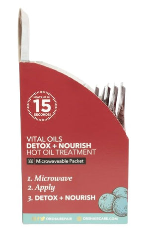 ORS HAIRepair Vital Oils Detox + Nourish Hot Oil treatment with Green Tea Extract - Travel Packet 1.5 Ounces (Pack of 12)