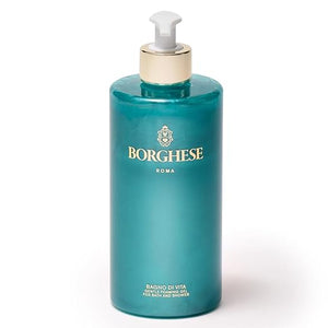 Borghese Bagno di Vita Gentle Foaming Bath &amp Shower Gel - Aromatherapy Hydrating Body Wash with Thyme Chamomile &amp Sweet Almond Oil For All Skin Types