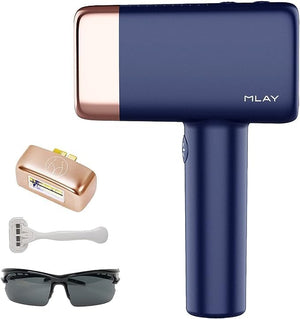 MLAY IPL Hair Removal Device, Ice Cooling Protection Laser Whole Body Hair Remover for Home Use Women and Men (1*HR+1*Bikini HR)