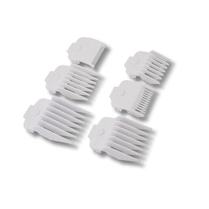 TPOB SLIME Guards (slime 2) 6 Professional Hair Guides plastic combs for different hair cutting lengths (White)