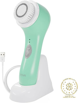 Spa Sciences - NOVA - Sonic Cleansing Brush with Bristles &amp Infusion System ? Anti-Aging Facial Exfoliating Waterproof and USB Rechargeable