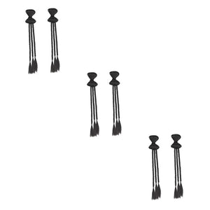 NOLITOY 6pcs Synthetic Braided Ponytail Extension Wig for Women Messy Bun Hair Natural Look Easy to Wear Party Stage Performance Accessory