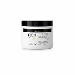 Genus Argan Hydrating Hair Mask - Enriched with Argan Oil &amp; Linseed Oil for Dry, Frizzy &amp; Treated Hair - Moisturizing, Anti-Frizz, Deep Nourishment, Shine &amp; Softness - 500ml