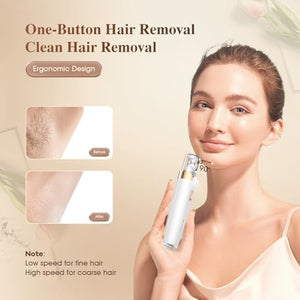 Epilator,2 in 1Epilator for Women Rechargeable,Womens Electric Shaver with LED Light,Hair Removal,Hair Removal for Women Legs/Face/Bikini/Arms,Smooth Epilator Trimmer Travel Kit Set,Simple to use