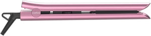 Cortex International The Collection 1" Solid Ceramic Ionic &amp; Far-Infrared Flat Iron | Adjustable Temperature, Dual Voltage, LED Indicator (Blush Pink)