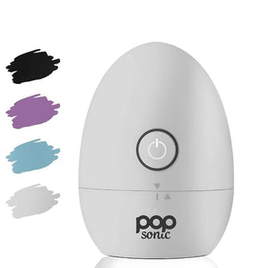 Pop Sonic Moon Shaver (Silver) - Face &amp Body Shavers for Men &amp Women - 3 Floating Rotary Heads Face Shaver w/Removable Cap - Long Lasting Lithium-ion Battery Portable Electric Shaver &amp Leg