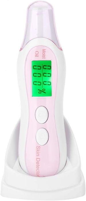 Sonew Digital Skin Tester Pen with LCD Display Precision Facial Skin Moisture/Oil Analyzer for Skin Care for Traveling Home Beauty Salon (White)