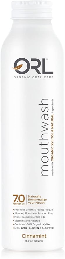 ORL Natural &amp Organic Mouthwash Uniquely Formulated to Clean Your Mouth Whiten Your Teeth Strengthen Tooth Enamel