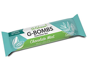 Dr. Fuhrman¡¯s G-BOMBS Nutrition Bar ? Chocolate Mint Flavor ? Whole Food Plant-Based Superfood Snack with Nuts Seeds Greens &amp Berries ? Vegan Gluten-Free No Added Sugar ? 12 Count