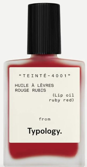 Typology Tinted Lip Oil - Shade 1 Ruby Red &amp; Complimentary Sheet Masque