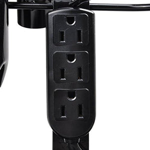 Tabletop Blow Dryer Hair Iron Holder Salon Appliance Stand with 3 Outlets