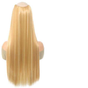 Synthetic Long Straight Hair Extension Piece Fashion Accessories Women's Clip Hair V-shaped Wig Piece(10520inches)