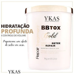 Y-Kas BBTOX Gold Hair Repair Treatment | Volume Control | Pro Repair Mask Keratin and Ojon Oil 1KG