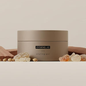 HygieneLab Men's Hair Gel - EWG Verified Strong Hold Matte Finish Weightless Texture Sandalwood Scent Non-Toxic Clean Formula Suitable for All Hair Types