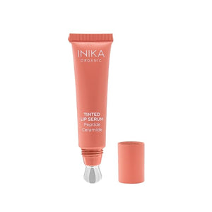 INIKA Organic Tinted Lip Serum | Ceramide + Peptide Infused, Sheer Wash of Color, Plumps, Softens, Smooths, Hydrates + Repairs. Natural &amp; Vegan (Blush)
