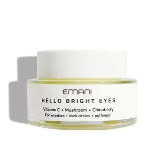 Emani Hello Bright Eyes - Vitamin C Super Eye Cream - Caffeine and Turmeric, Anti-Aging Eye Cream for Dark Circles, Puffiness, Wrinkles, Firming, Hydrating &amp; Smoothing - Reduce Fine Lines 1 oz 30m