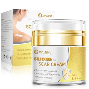 Silicone Scar Cream Scar Gel Advanced Scar Cream for Surgical Scars C-Section Injury Stretch Marks Acne Burns Keloids Old &amp New Scars 1.85 Oz (55g)