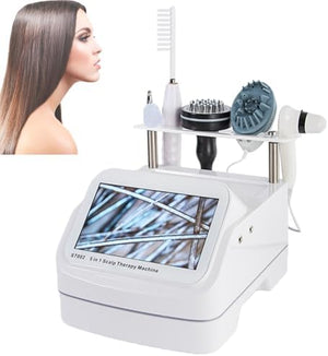 10 Inch Multifunctional Hair Analyzer | Scalp Detector &amp; Follicle Tester | Moisture, Oil &amp; Flexibility Monitor | Ideal for Hair Loss Treatment (White)