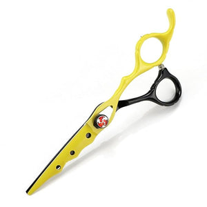 Hair Cutting Scissors, Professional JP 440c steel 6 inch 7 colors flame gem hair scissors haircut thinning barber cutting shears hairdressing scissors BY ZZYY (Color : Beige)