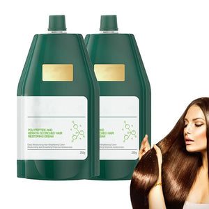 Polypeptide KeratinCrema De Polipeptidos Y Keratinapolypeptide Keratin Hair TreatmentMoisturizing Natural Polypeptide Keratin Hair Mask Shampoo And Conditionerfor Dry Damaged Hair (2pcs)