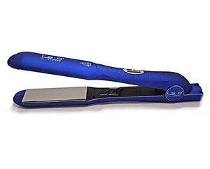 Iso Beauty Gold Collection Metallic Blue 1.25 OR 1.5 Flat Iron Hair Straightener W/Auto Shut Off - Smart Memory - Temp Control - 1.5 Plates (1 1/2)
