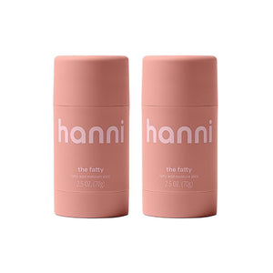 HANNI Fatty Body Moisturizer Stick with Fatty Acids Travel Size Friendly Solid Lotion for Plumping and Hydration Fragrance-Free and Safe for Sensitive Skin 2.5 oz (Pack of 2)
