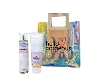 Lovely Dreamer - White BarnBath/ and Body Works - Gift Set 2 Piece Bundle - with Gift Bag HELLO GORGEOUS