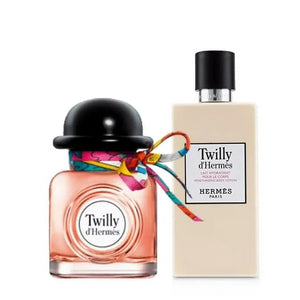 Hermes Twilly D'hermes for Women 2 Piece Set (2.8 Ounce Eau De Parfum Spray + 2.7 Ounce Moisturizing Body Lotion)