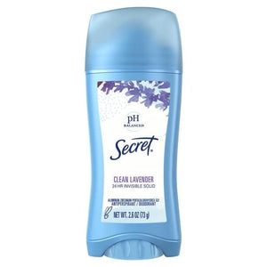 Secret Invisible Antiperspirant &amp; Deodorant, Clean Lavender 2.6 oz (Pack of 4)