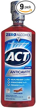 ACT Anticavity Fluoride Rinse Cinnamon 18 oz (Pack of 9)