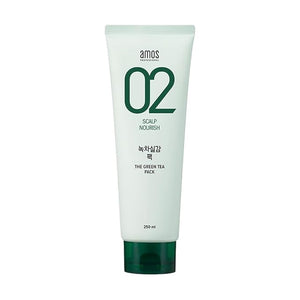 AMOS PROFESSIONAL Korean Green Tea Nourishing Hair Mask 8.45 oz (250ml) | Deep Conditioning Treatment for Hair Growth and Moisture