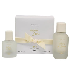 Zara Baby When I Was Alcohol-Free Perfumed Water Gentle for Babies with Aquatic Pear Powdery Florals &amp Silky Musks Eau de Toilette EDT 100ml + 30ml (3.4 fl. oz + 1.0 fl. oz)
