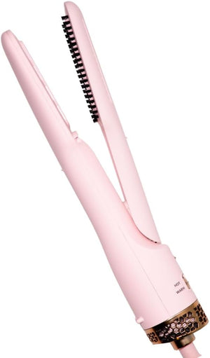 FoxyBae Wet-to-Slay 2-in-1 Hot Air Styler - Ceramic Dryer &amp Straightener - Fast Styling - Boar Hair Bristles - Ionic &amp Tourmaline Tech - Anti-Frizz &amp Less Heat Damage - 98¡ÆF - 257¡ÆF Temp (