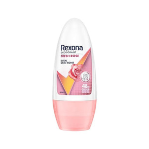 Rex-ona Fresh Rose Roll-On Deodorant for Women 50 ml Pack of 3 Alcohol-Free with Glycerine Antiperspirant for Even Skin Tone