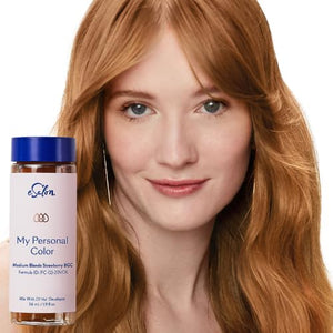 eSalon Permanent Hair Color &amp; Hair Dye Complete Kit - Medium Blonde Strawberry- Personal Colorist Kit for Up To 100% Gray Coverage for All Hair Types - Professional-Grade Ammonia-Free Hair Dye