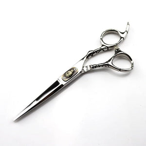 Hair Cutting Shears, 6 Inch Professional Japan 440c Steel Wolf Hair Cutting Scissors Haircut Thinning Barber Tools Cut Shears Hairdresser Scissors (Color : Cutting)