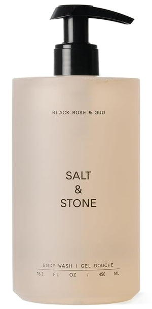 Salt &amp; Stone Body Wash for Women &amp; Men | Black Rose &amp; Oud | Hydrating Gel Cleanser | Clean &amp; Soften Skin | Made with Niacinamide &amp; Hyaluronic Acid | Free From Parabens Sulfates &am